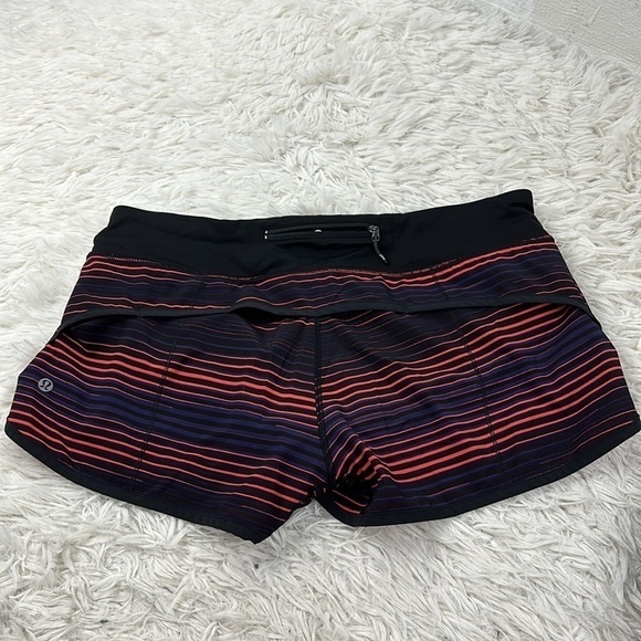 Lululemon Run: Speed Short *4-way Stretch Twisted Dune Alarming Black / Black - Picture 4 of 5